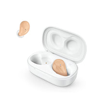 Load image into Gallery viewer, Autiphon AT108 hearing aid and charging case