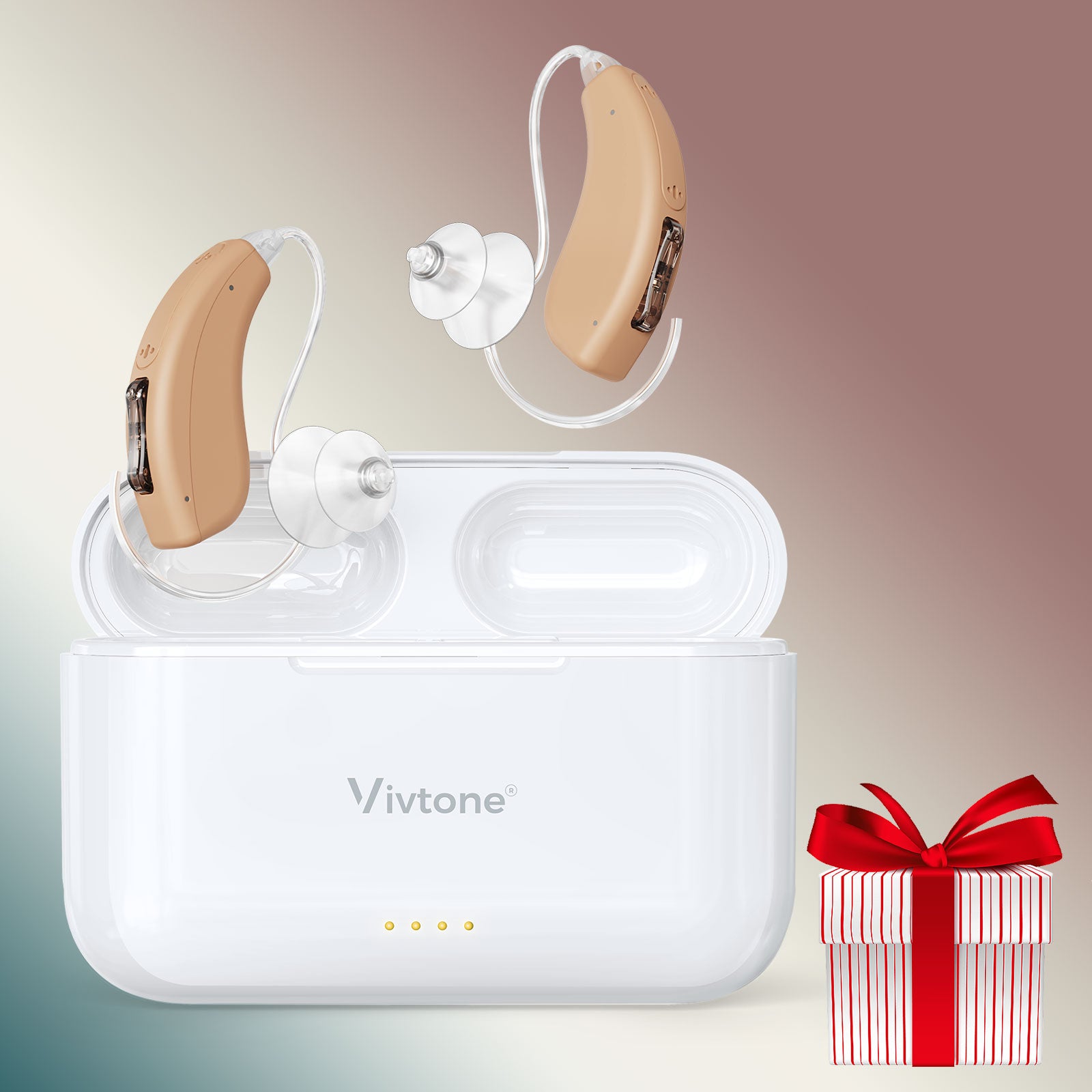 Vivtone Lucid508e Hearing Aid Set, Rechargeable and Gift
