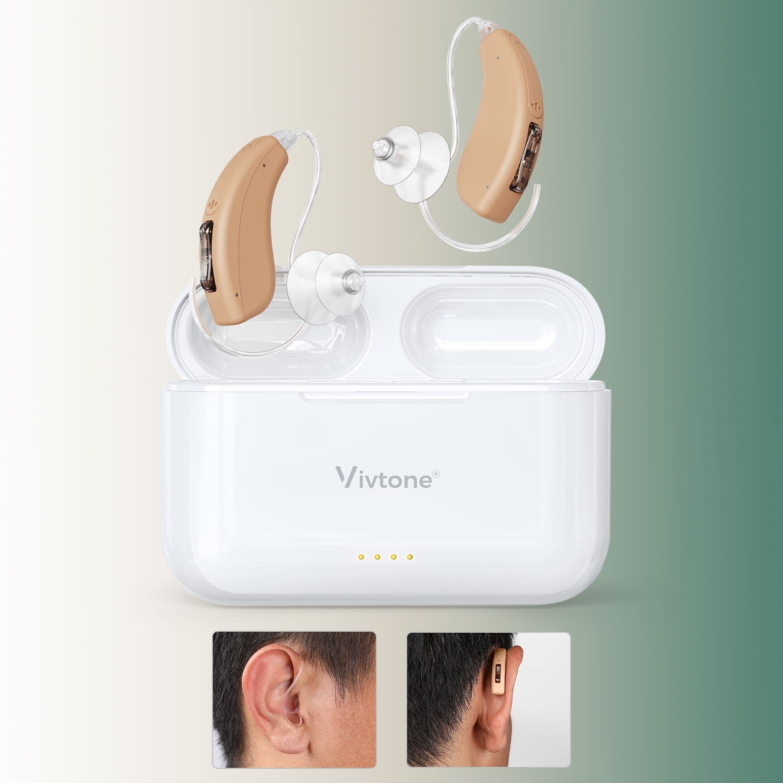Vivtone Lucid508g hearing aids with charging case, hearing assistance
