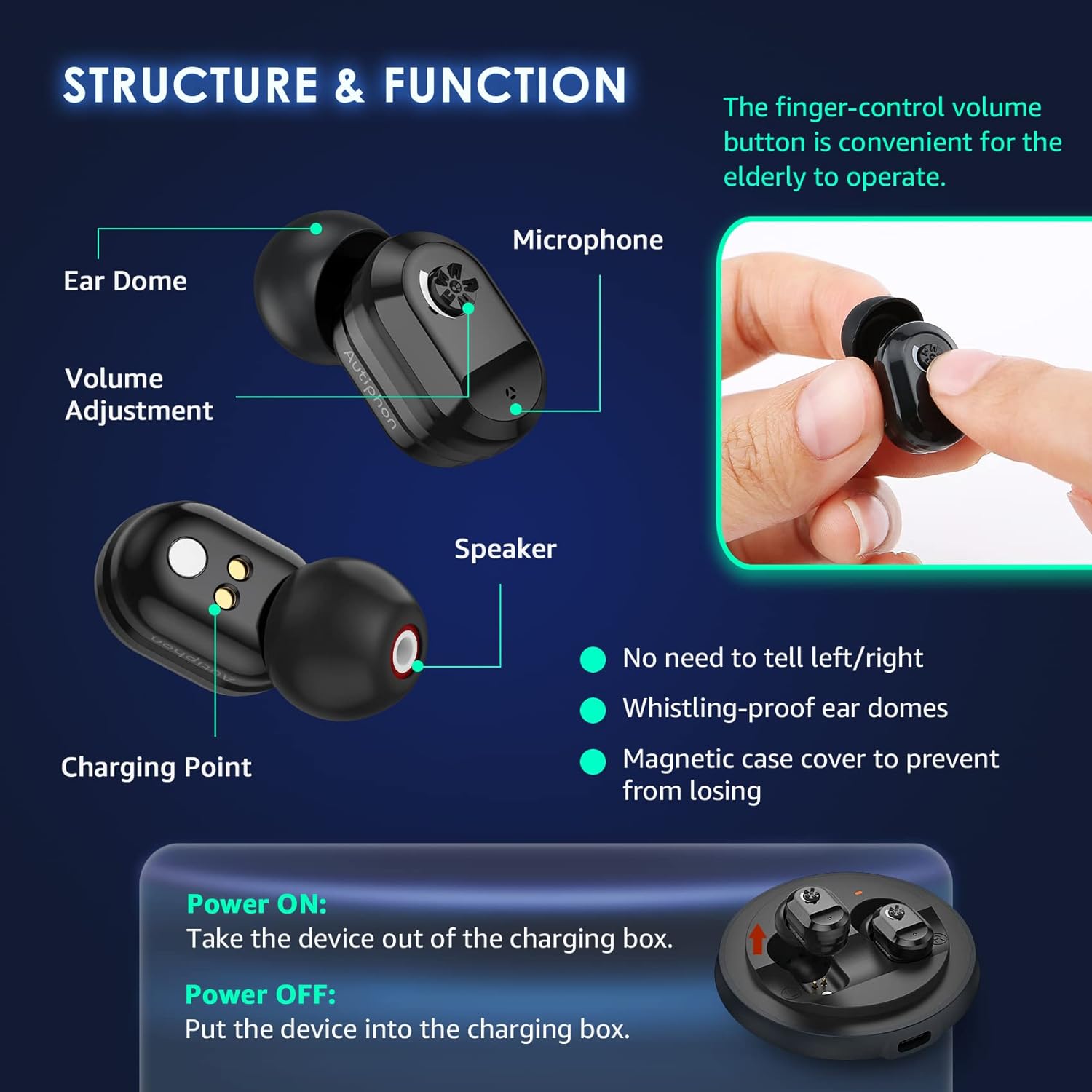 Autiphon U02 hearing aid structure and function