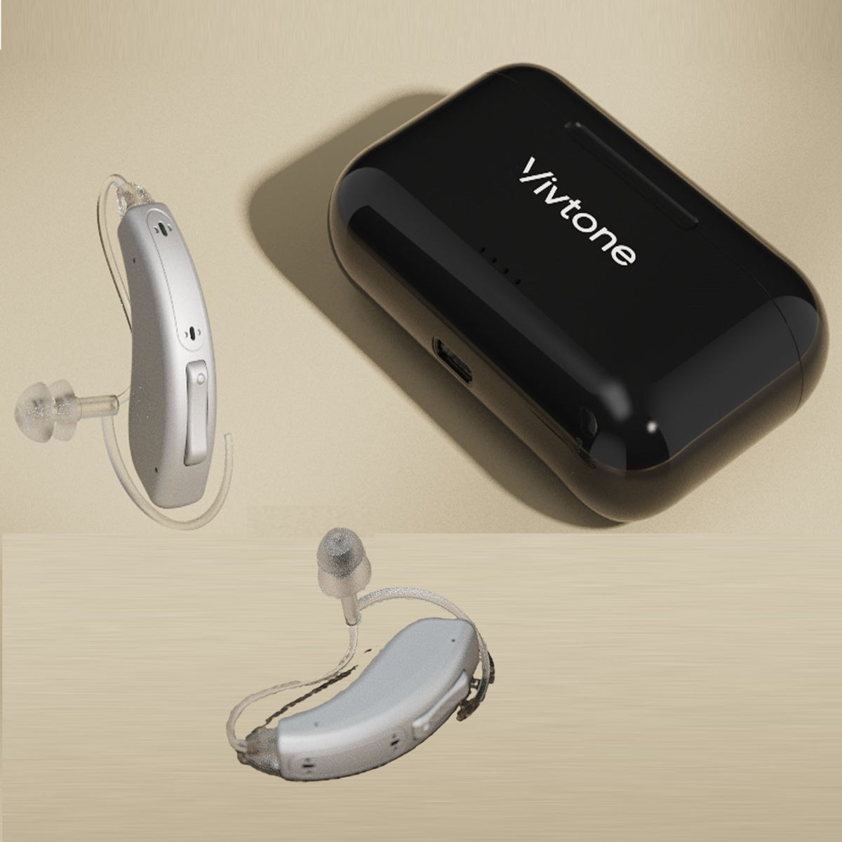 Comprehensive Hearing Aid Amplifiers Lucid508 Silver6 Ear Buds Style Vivtone 9463