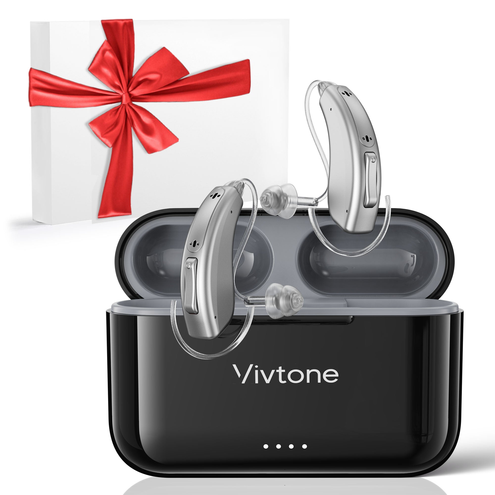 Vivtone Lucid508-Silver hearing aids with gift box