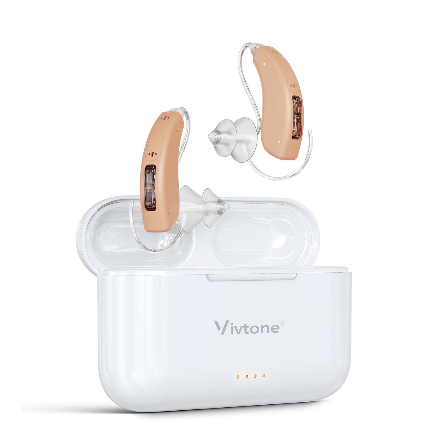 Vivtone Lucid508 BTE2 hearing aids with charging case
