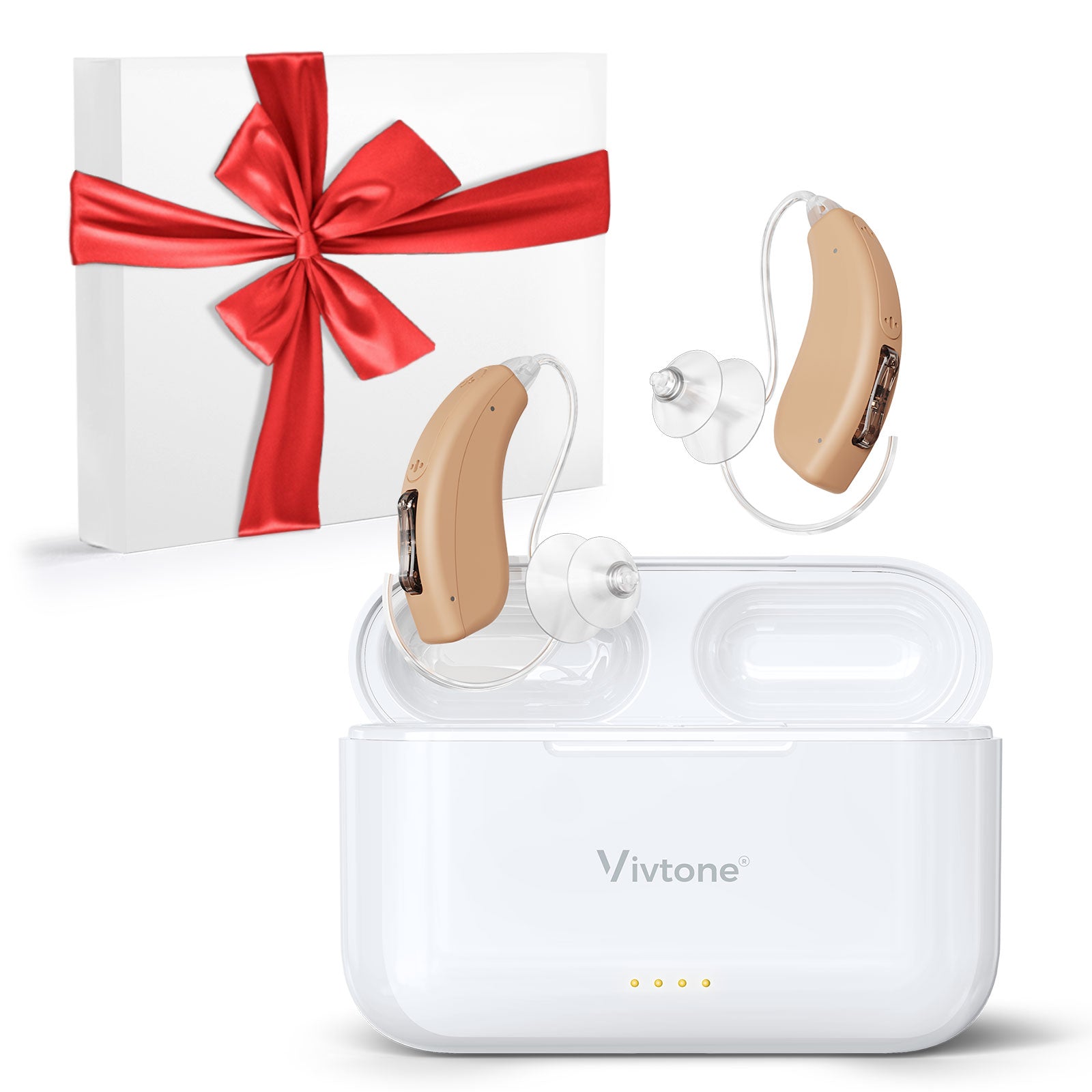 Vivtone Lucid508 BTE hearing aids with charging case and gift box - hearing solutions