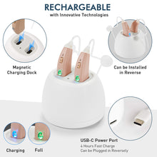 Load image into Gallery viewer, Vivtone Pro20 hearing aids with charging dock, rechargeable hearing solutions