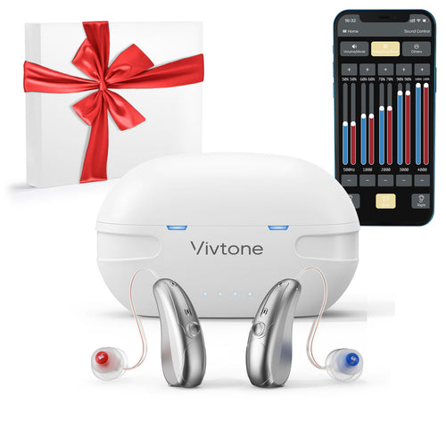 Vivtone Xpure-white Bluetooth hearing aids, hearing assistance
