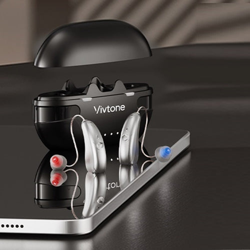 Vivtone Xpure-e hearing aids with charging case