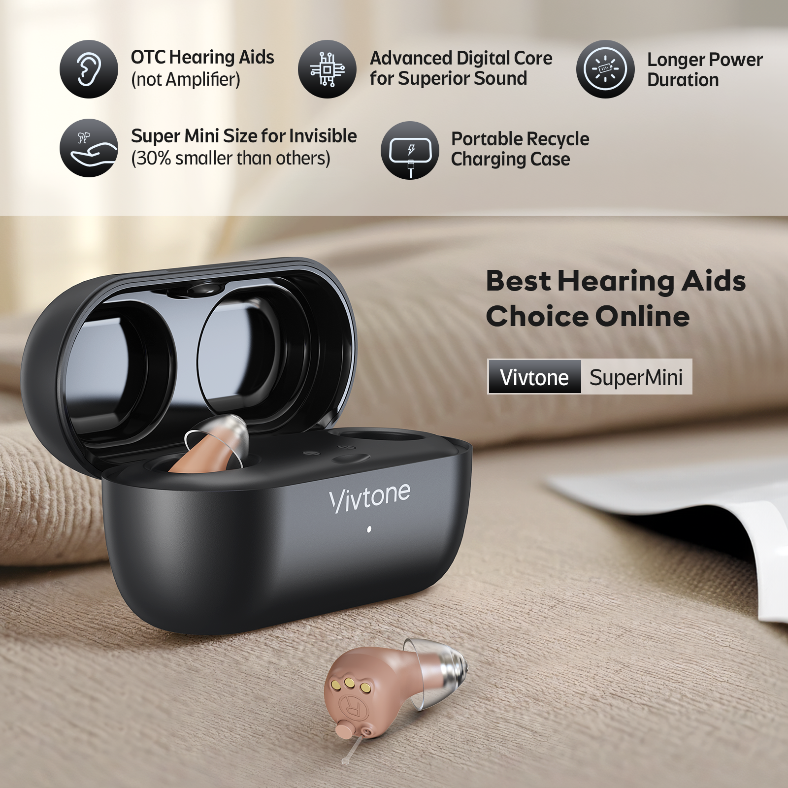 vivtone supermini-o cic hearing aids