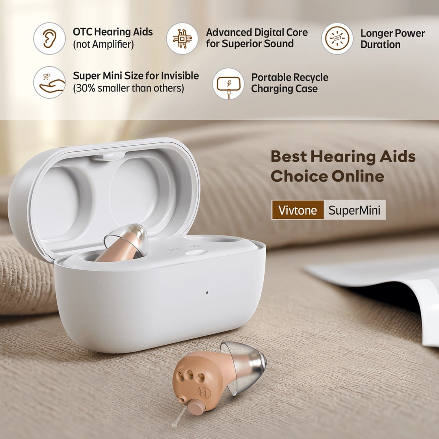Vivtone Supermini-b5 CIC hearing aids