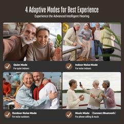 Vivtone Xpure hearing aids: 4 adaptive modes for different environments