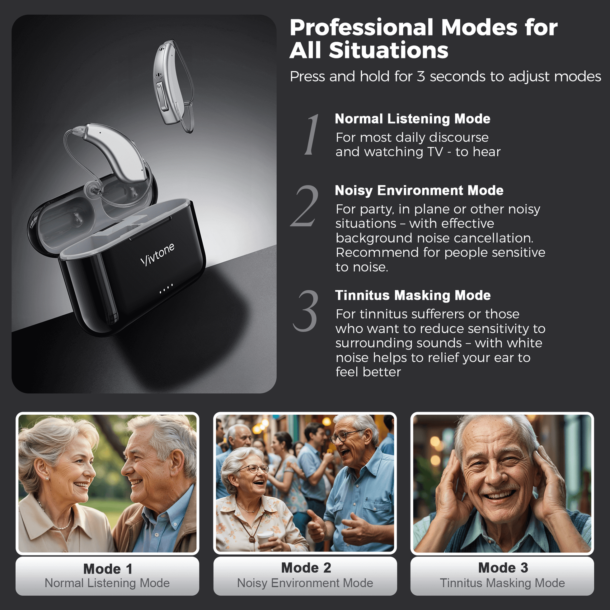 Vivtone lucid508-silver2 hearing aids