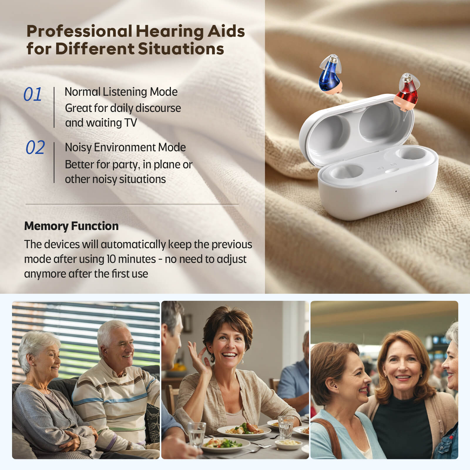 Vivtone Supermini: Hearing aids with modes for different situations