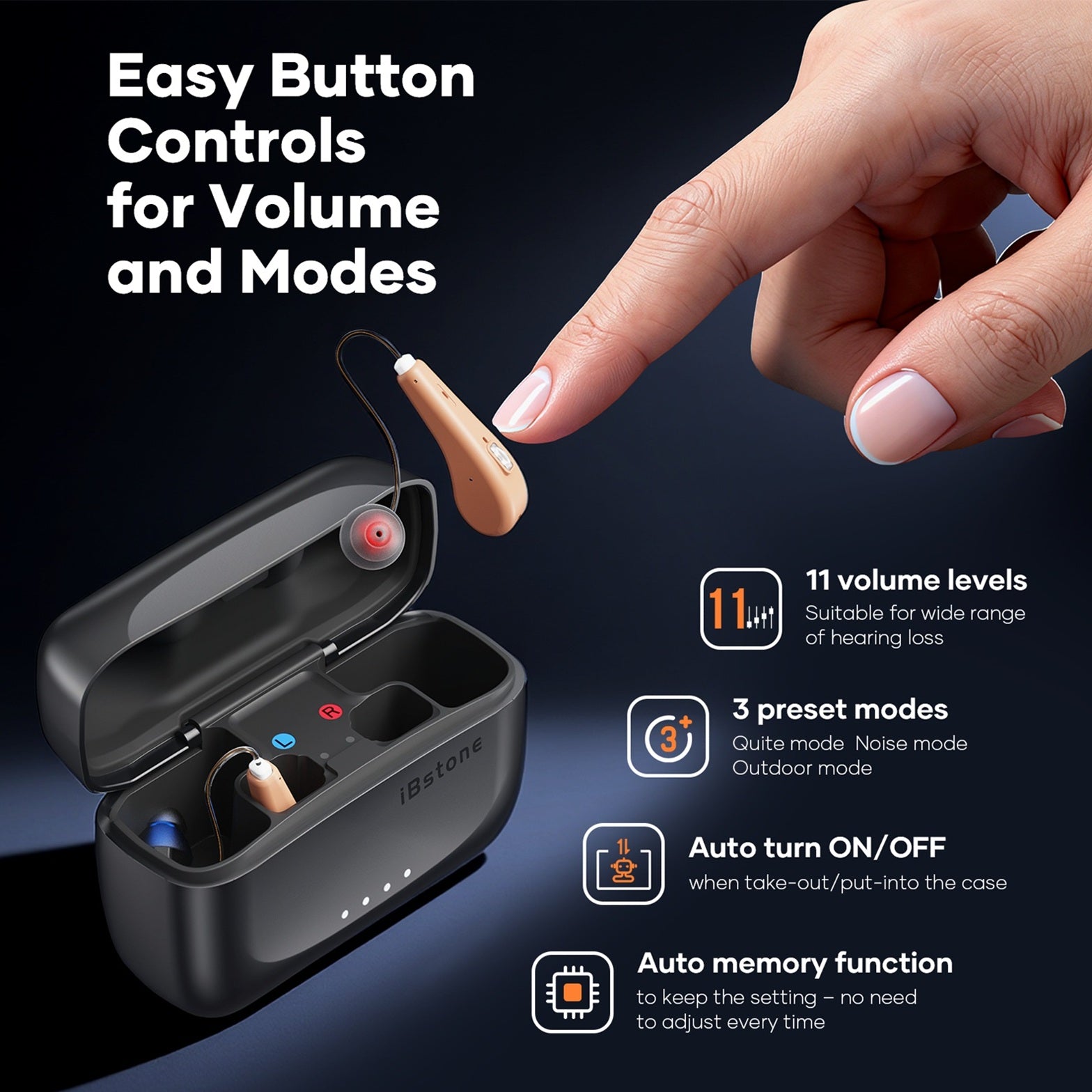 Edge Waterproof Mini-RIC-b Hearing Aids