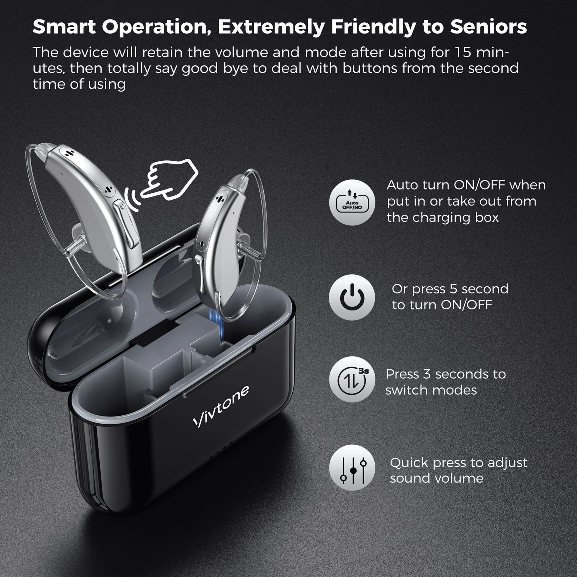 Vivtone lucid508-silver2 hearing aids