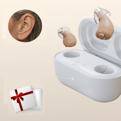 Vivtone Supermini-b7 CIC hearing aids with charging case, a gift
