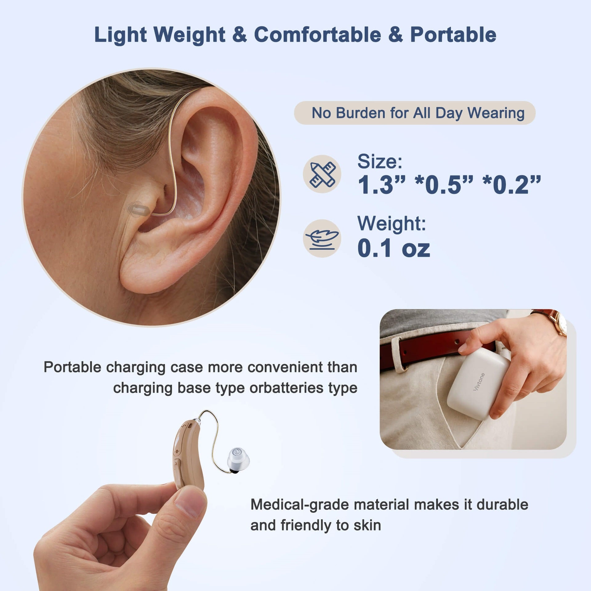 Vivtone Lucid516 RIC-b Hearing Aid