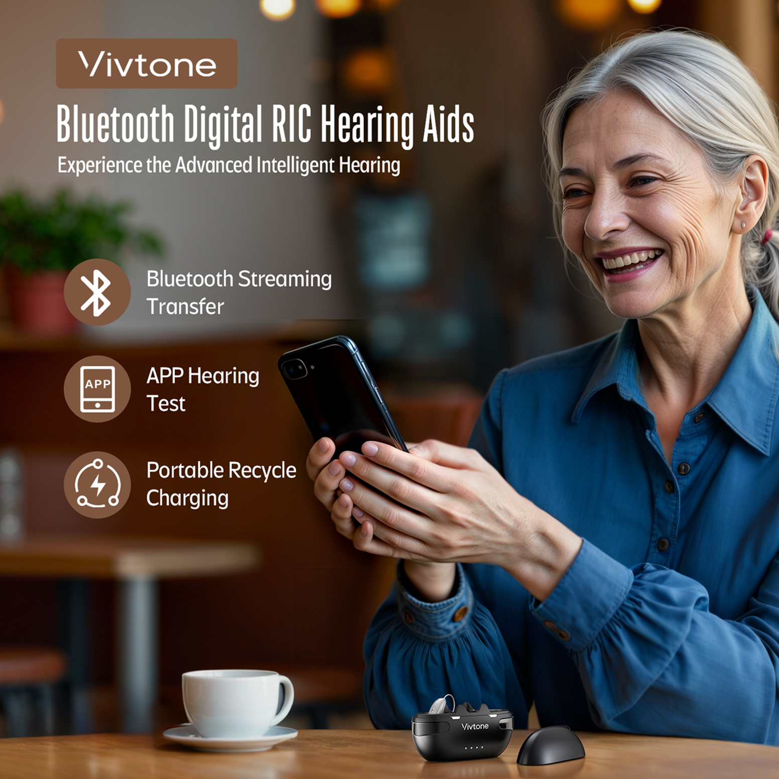 Vivtone Xpure-c Bluetooth Hearing Aids