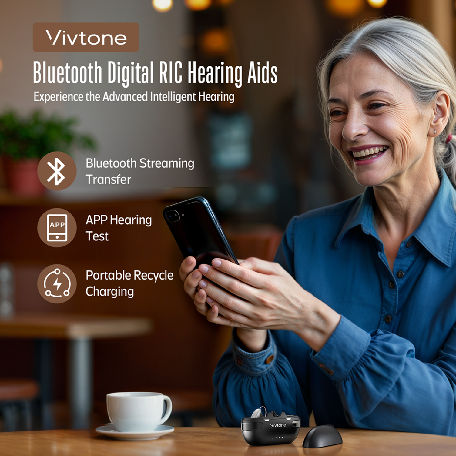 Vivtone Xpure-f Bluetooth Hearing Aids