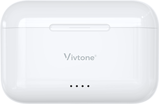 Vivtone Lucid508 charging case with logo and indicator lights.