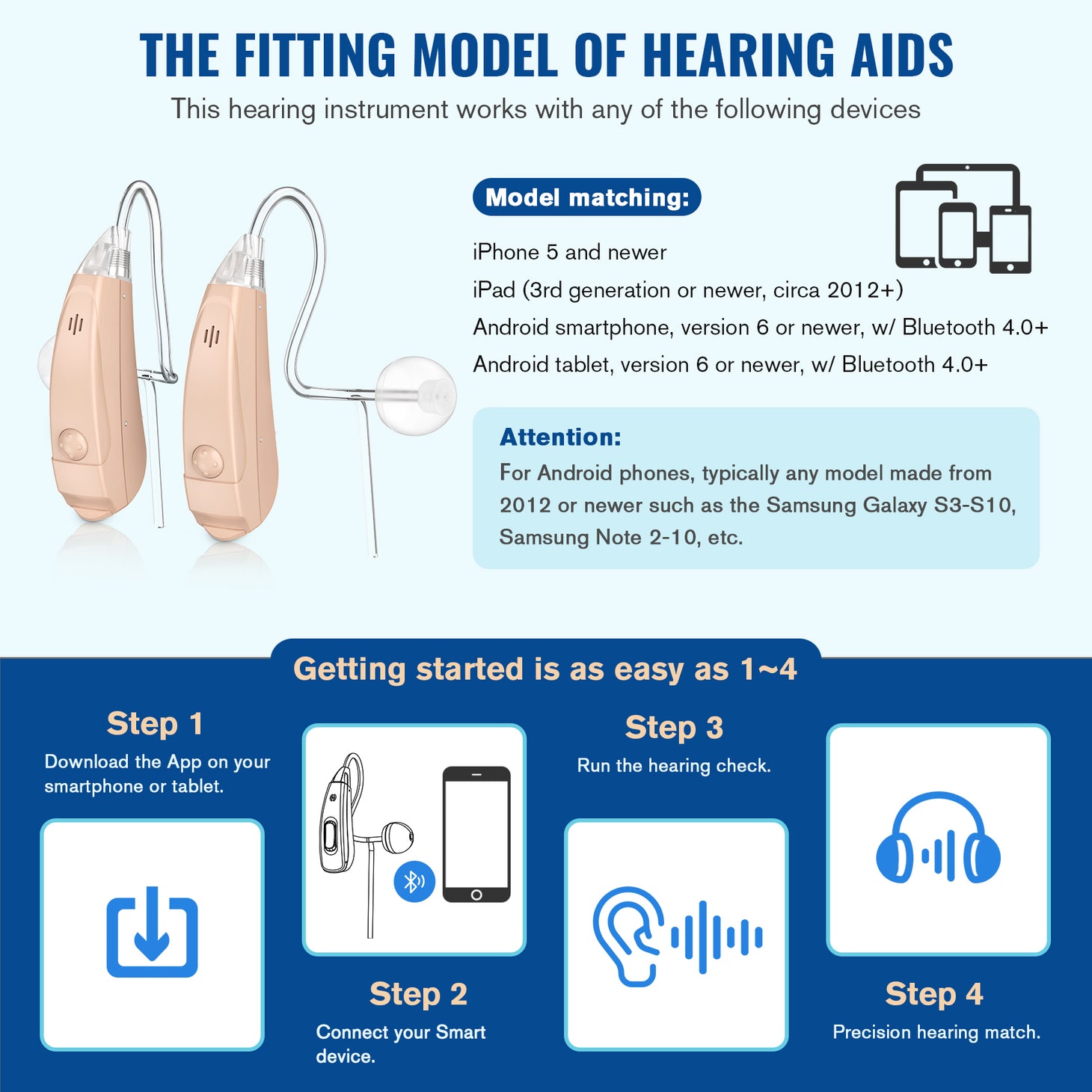 Vivtone SMART Bluetooth Hearing Aids